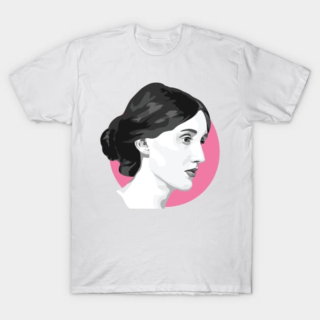 Virginia Woolf T-Shirt by FemCards